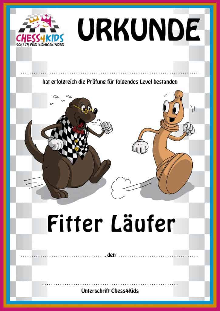 Schach Urkunde Fitter Läufer