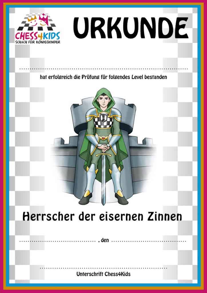 Maximasters Urkunde Herrscher der eisernen Zinnen